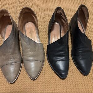 Free people Royale flats taupe and black